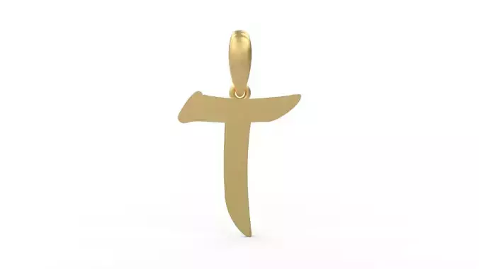 Initial Letters Pendant Karasha T 3D print model