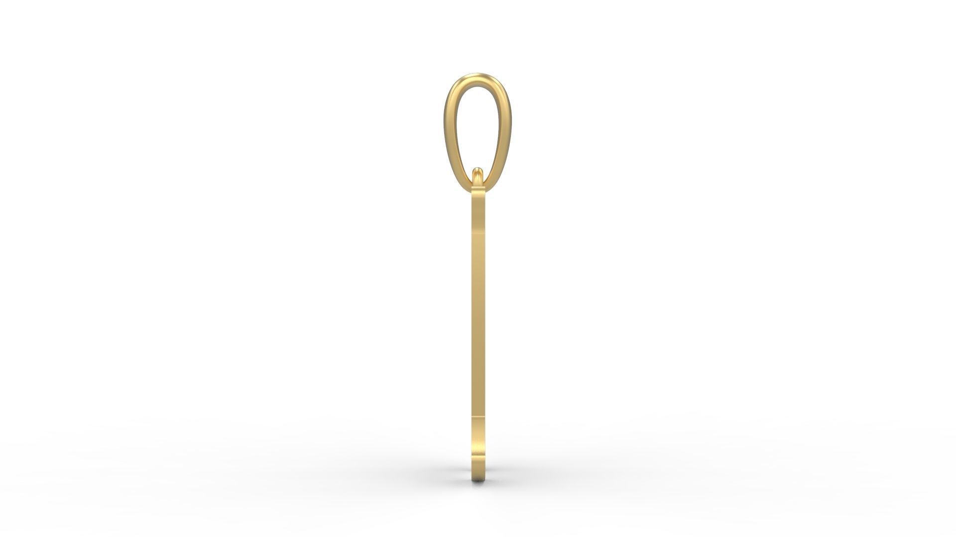 Initial Letters Pendant Karasha U 3D print model_2