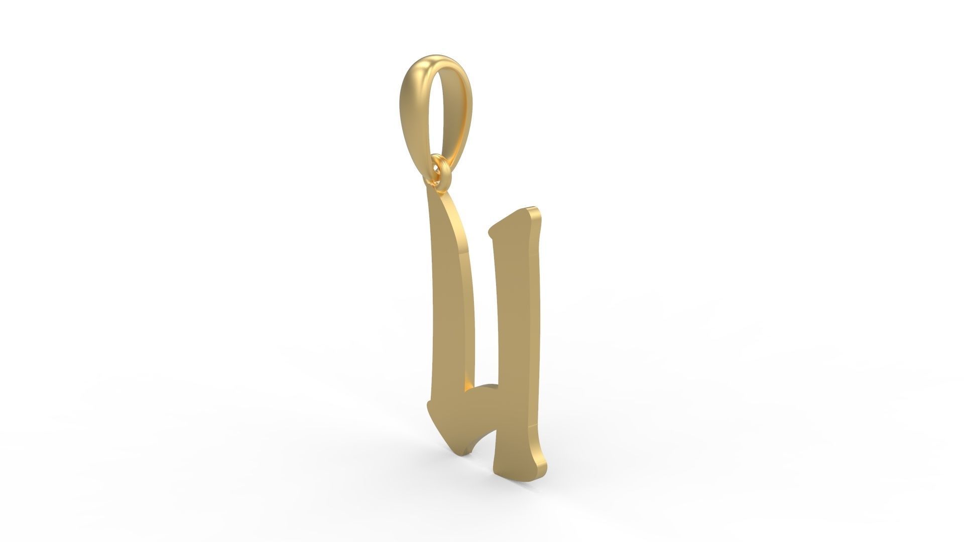 Initial Letters Pendant Karasha U 3D print model_1