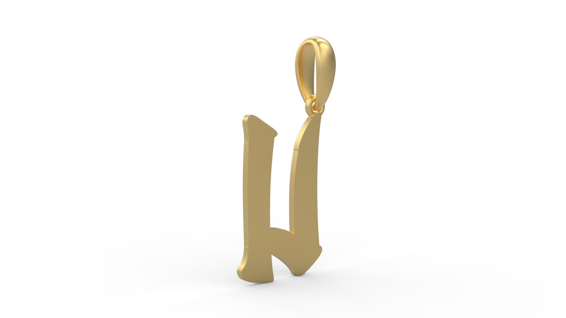 Initial Letters Pendant Karasha U 3D print model_3