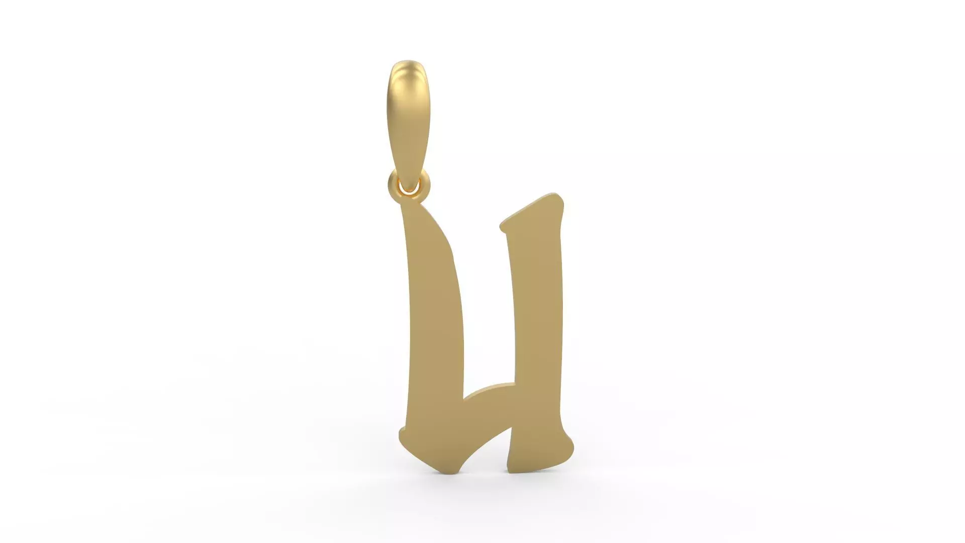 Initial Letters Pendant Karasha U 3D print model_0