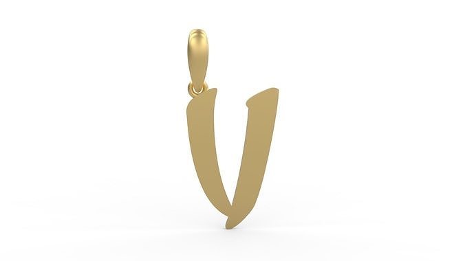 Initial Letters Pendant Karasha V 3D print model