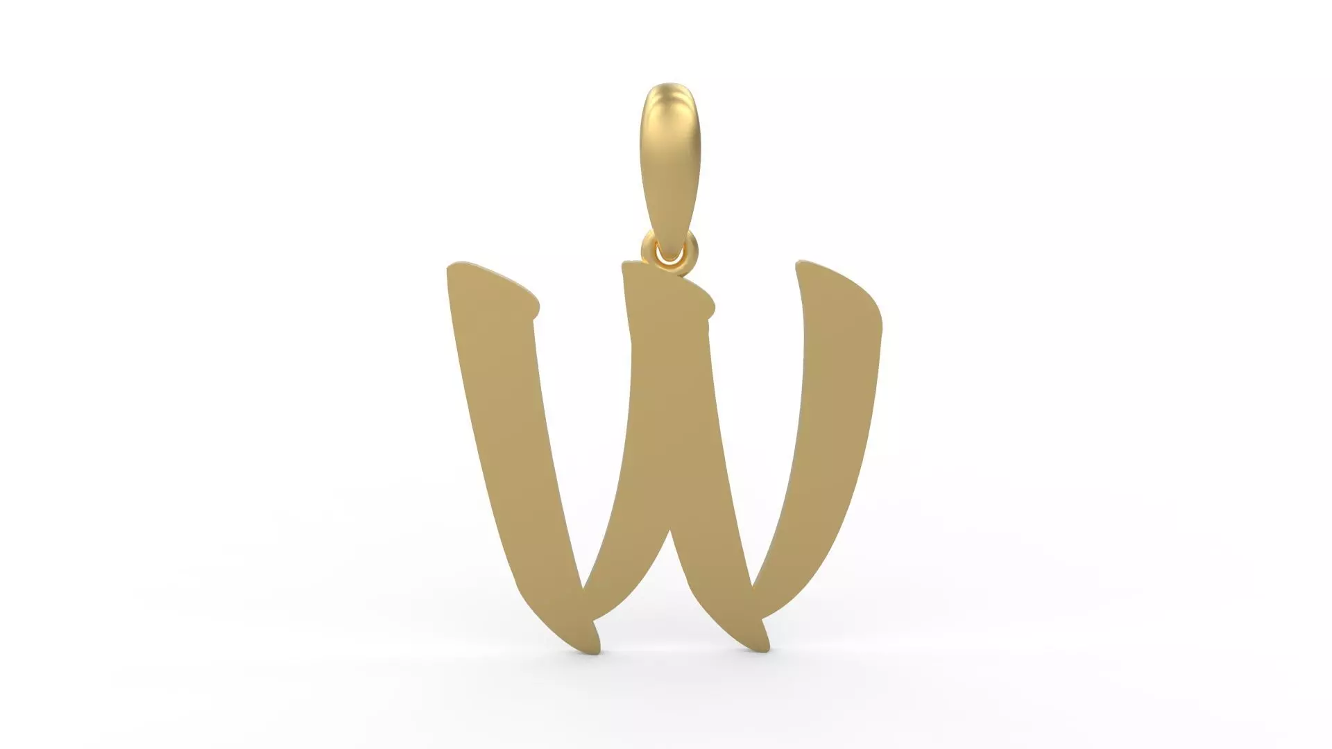 Initial Letters Pendant Karasha W 3D print model_0
