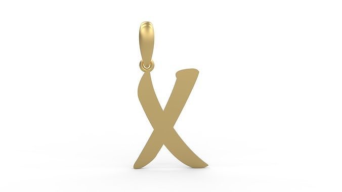 Initial Letters Pendant Karasha X 3D print model