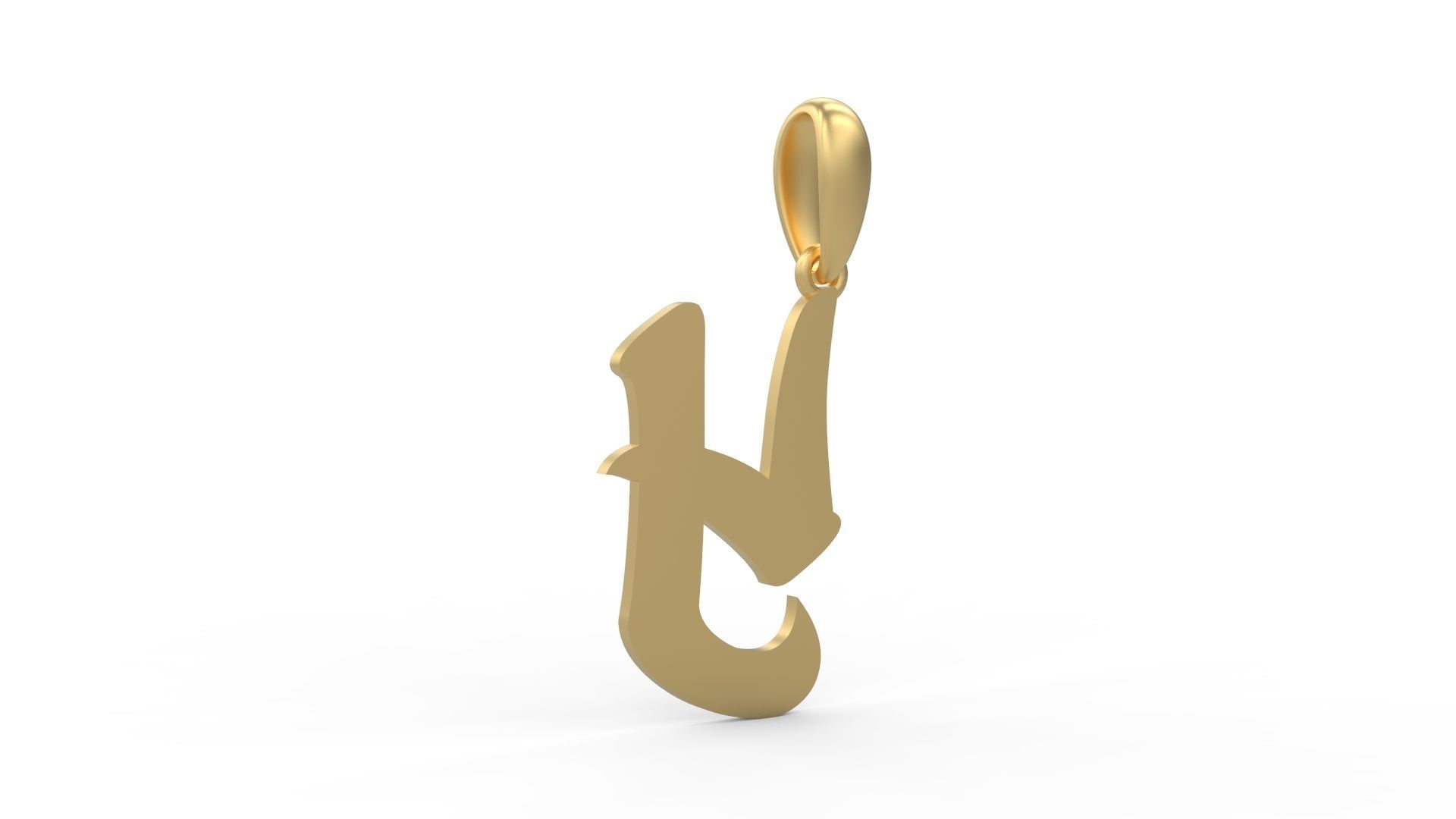 Initial Letters Pendant Karasha Y 3D print model_3