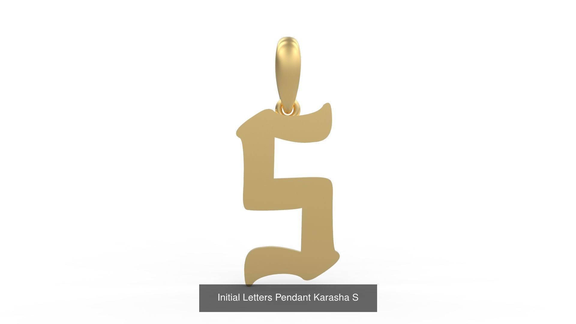 Initial Letters Pendant Alphabets Karasha 3D Model Collection_21