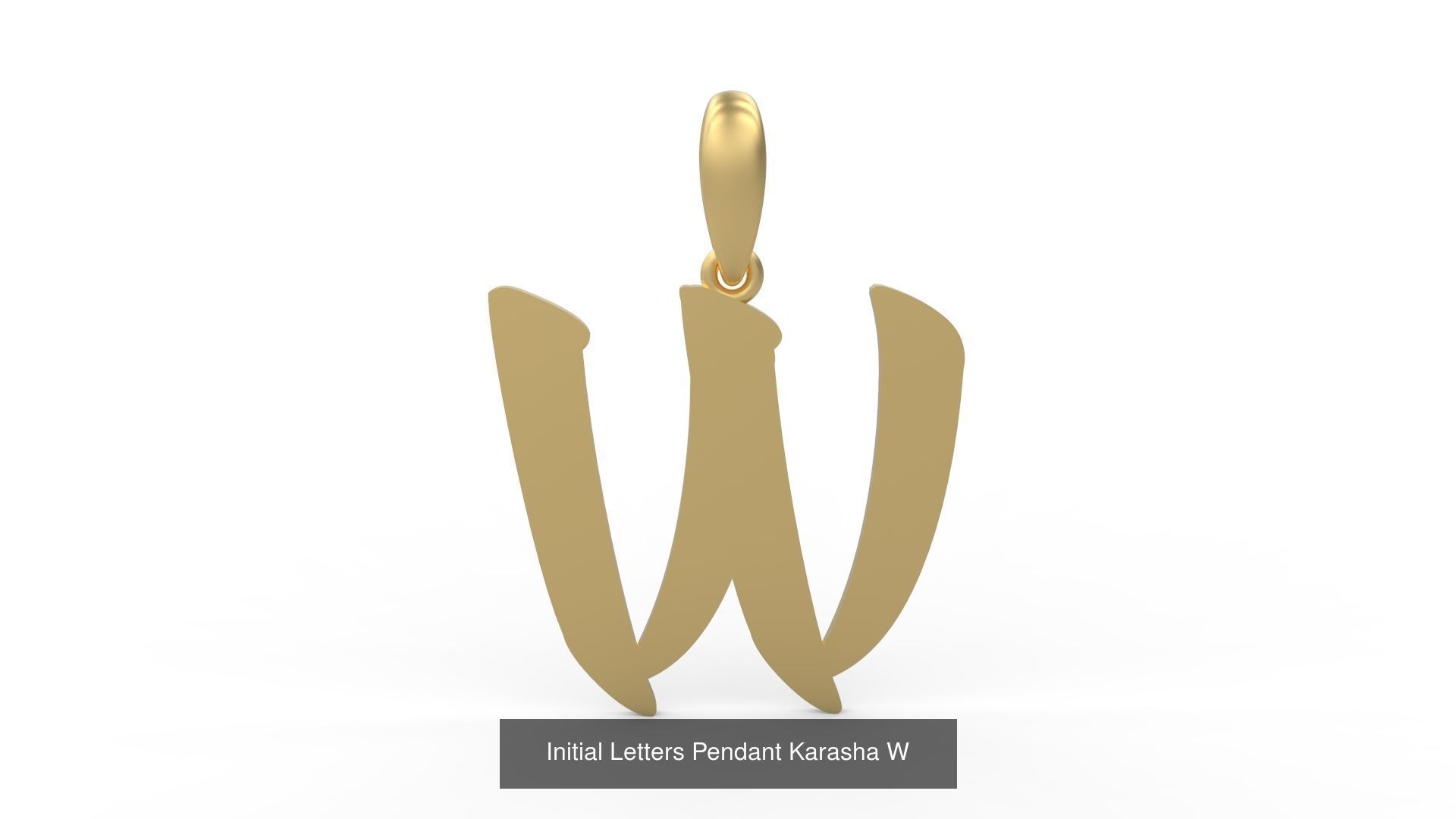 Initial Letters Pendant Alphabets Karasha 3D Model Collection_25