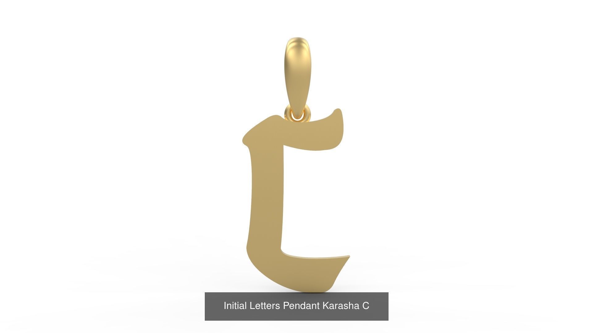 Initial Letters Pendant Alphabets Karasha 3D Model Collection_5