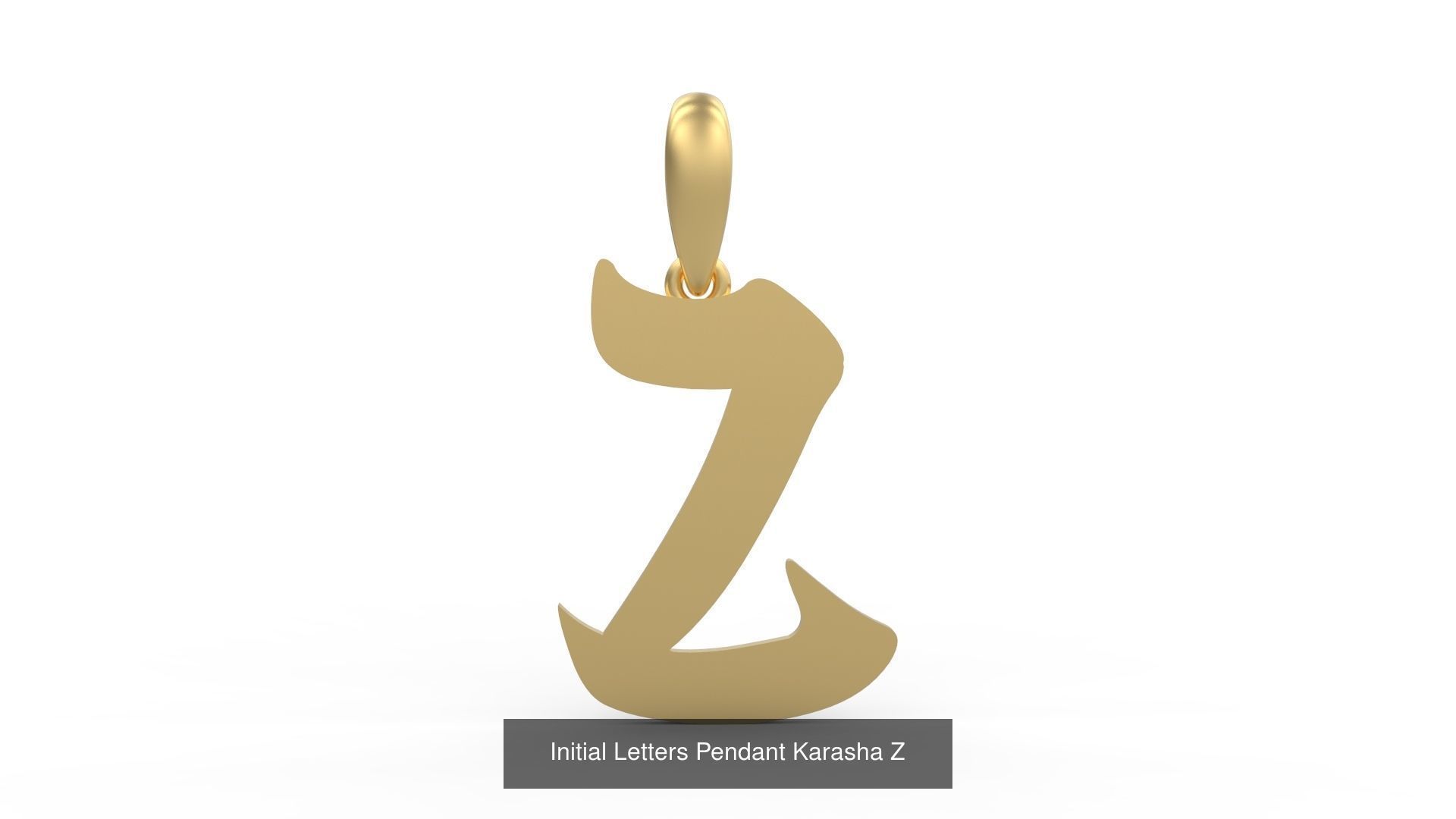 Initial Letters Pendant Alphabets Karasha 3D Model Collection_28