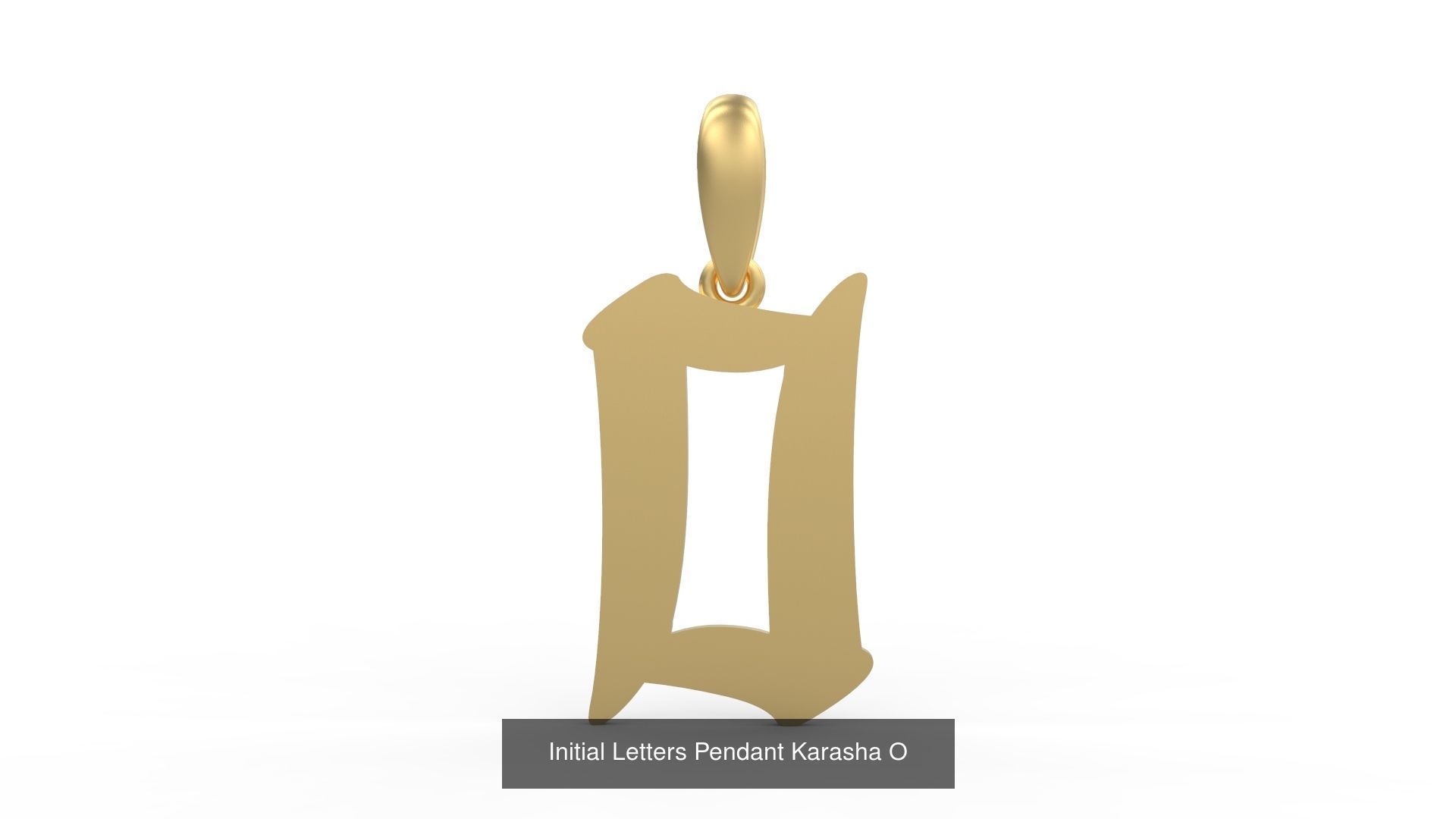 Initial Letters Pendant Alphabets Karasha 3D Model Collection_17