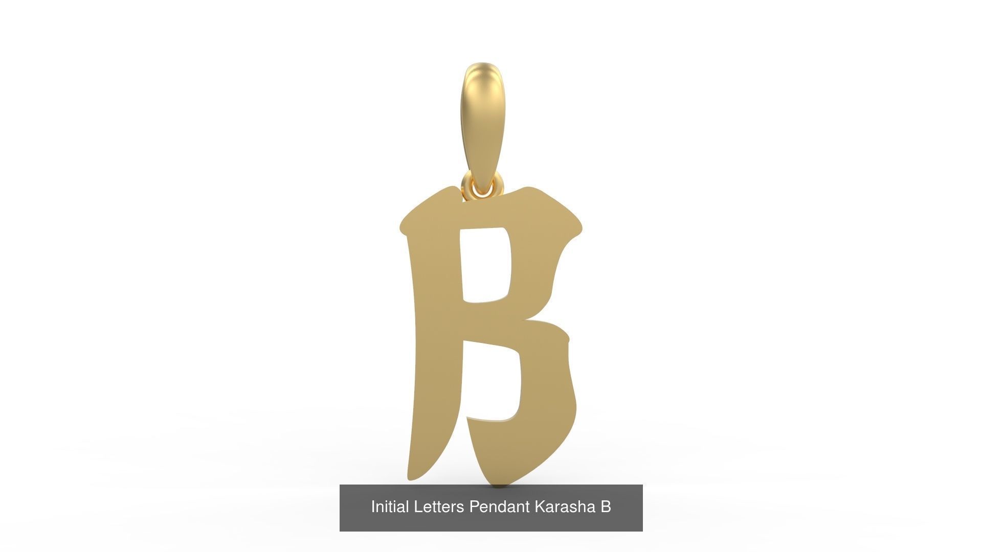 Initial Letters Pendant Alphabets Karasha 3D Model Collection_4
