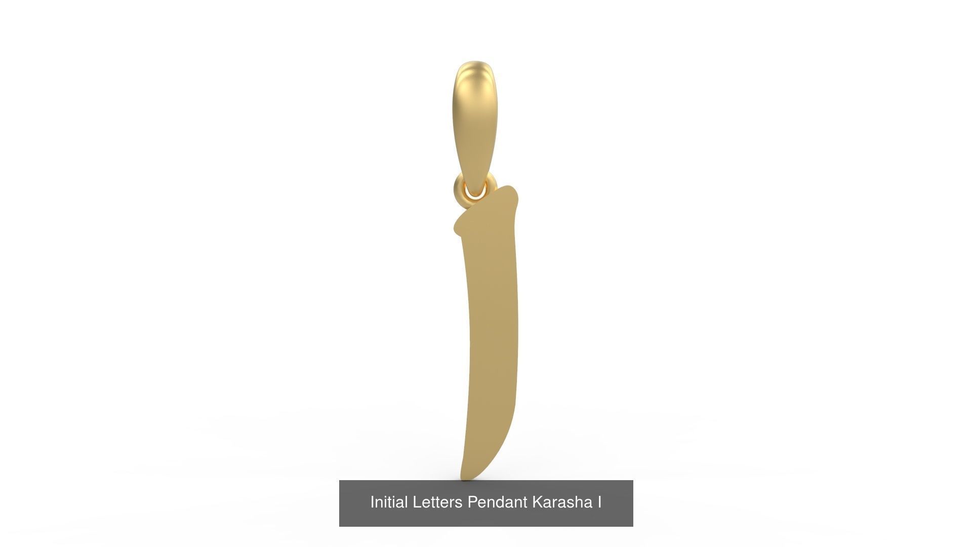 Initial Letters Pendant Alphabets Karasha 3D Model Collection_11