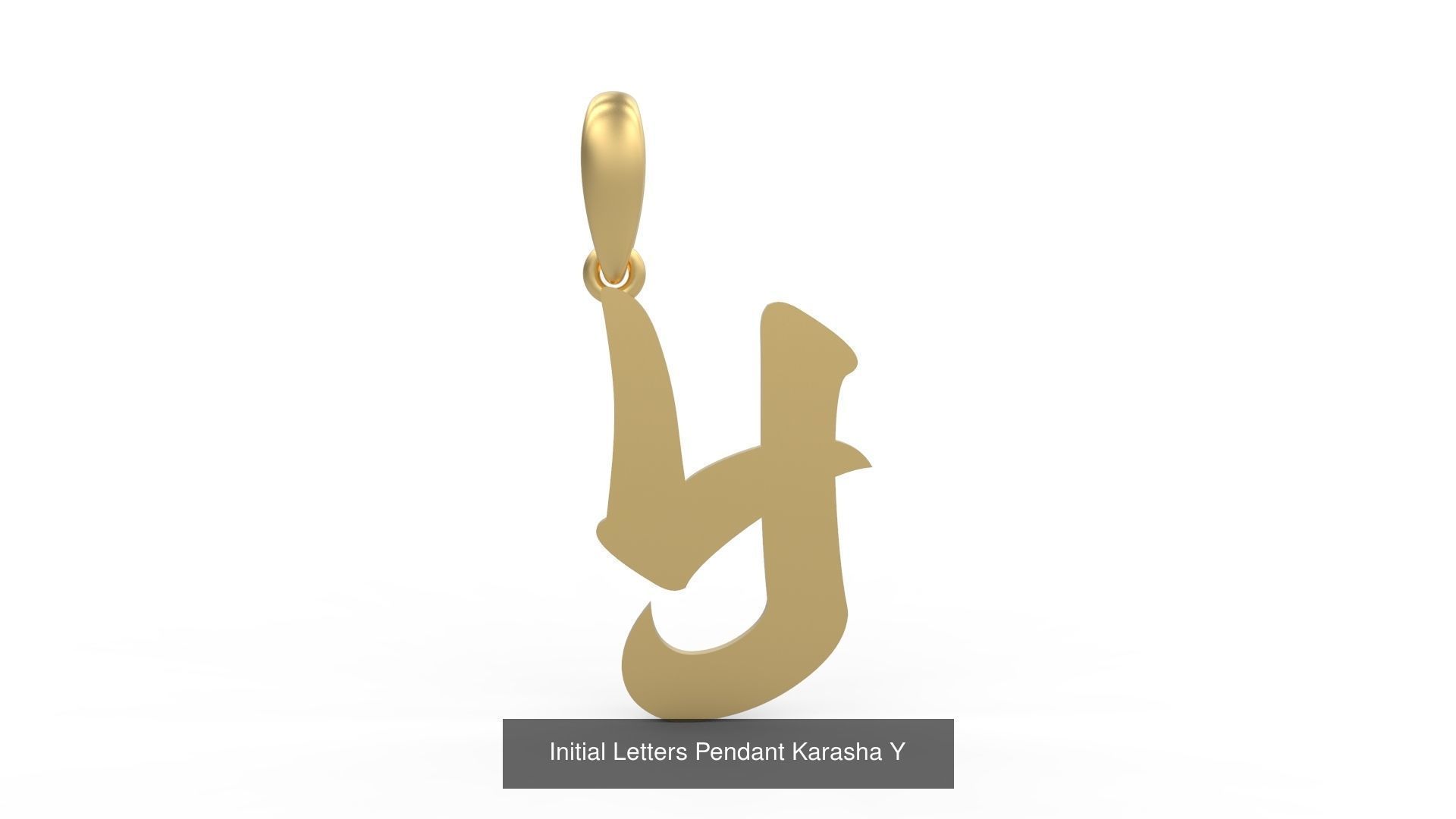 Initial Letters Pendant Alphabets Karasha 3D Model Collection_27