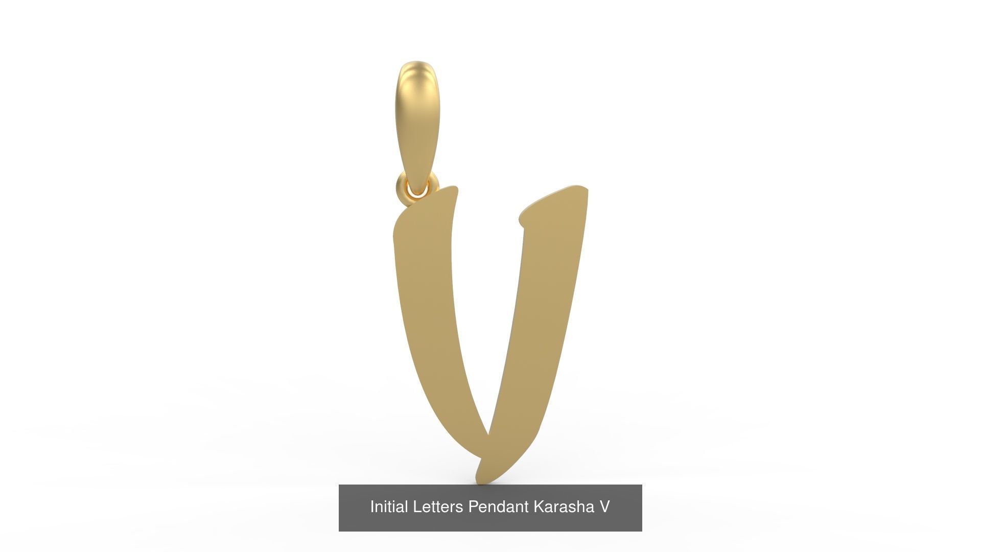 Initial Letters Pendant Alphabets Karasha 3D Model Collection_24