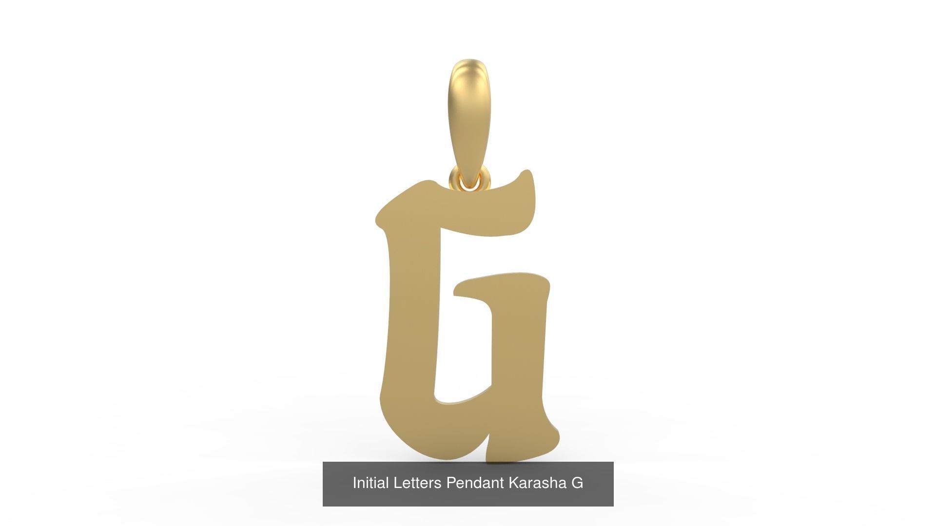 Initial Letters Pendant Alphabets Karasha 3D Model Collection_9