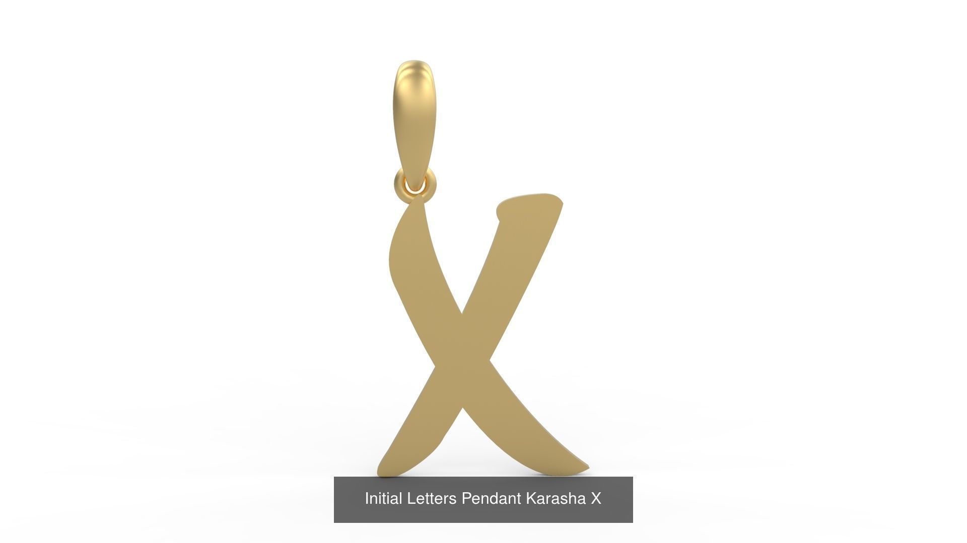 Initial Letters Pendant Alphabets Karasha 3D Model Collection_26
