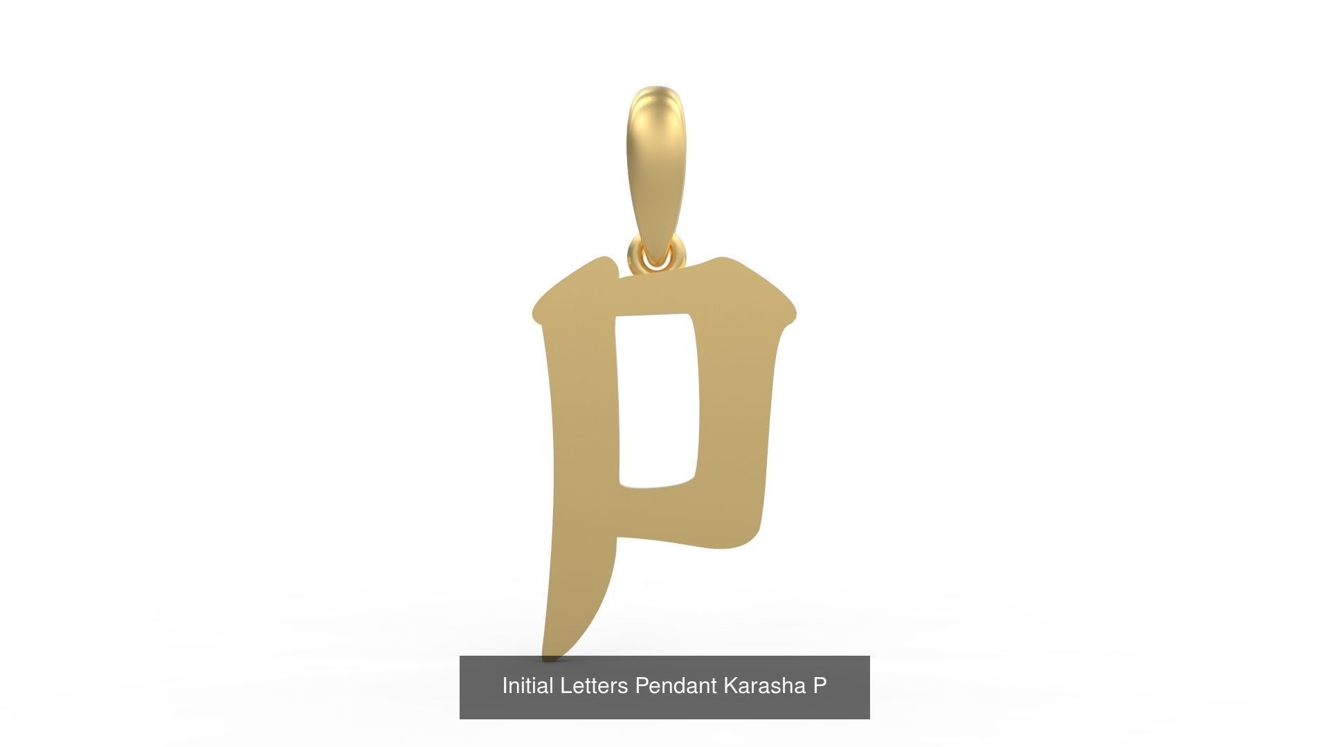 Initial Letters Pendant Alphabets Karasha 3D Model Collection_18
