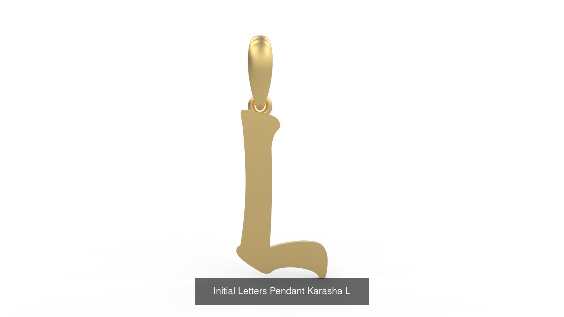 Initial Letters Pendant Alphabets Karasha 3D Model Collection_14