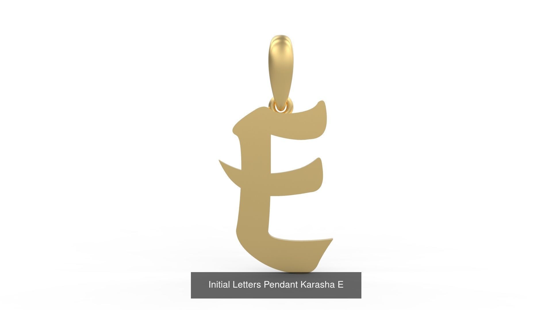 Initial Letters Pendant Alphabets Karasha 3D Model Collection_7