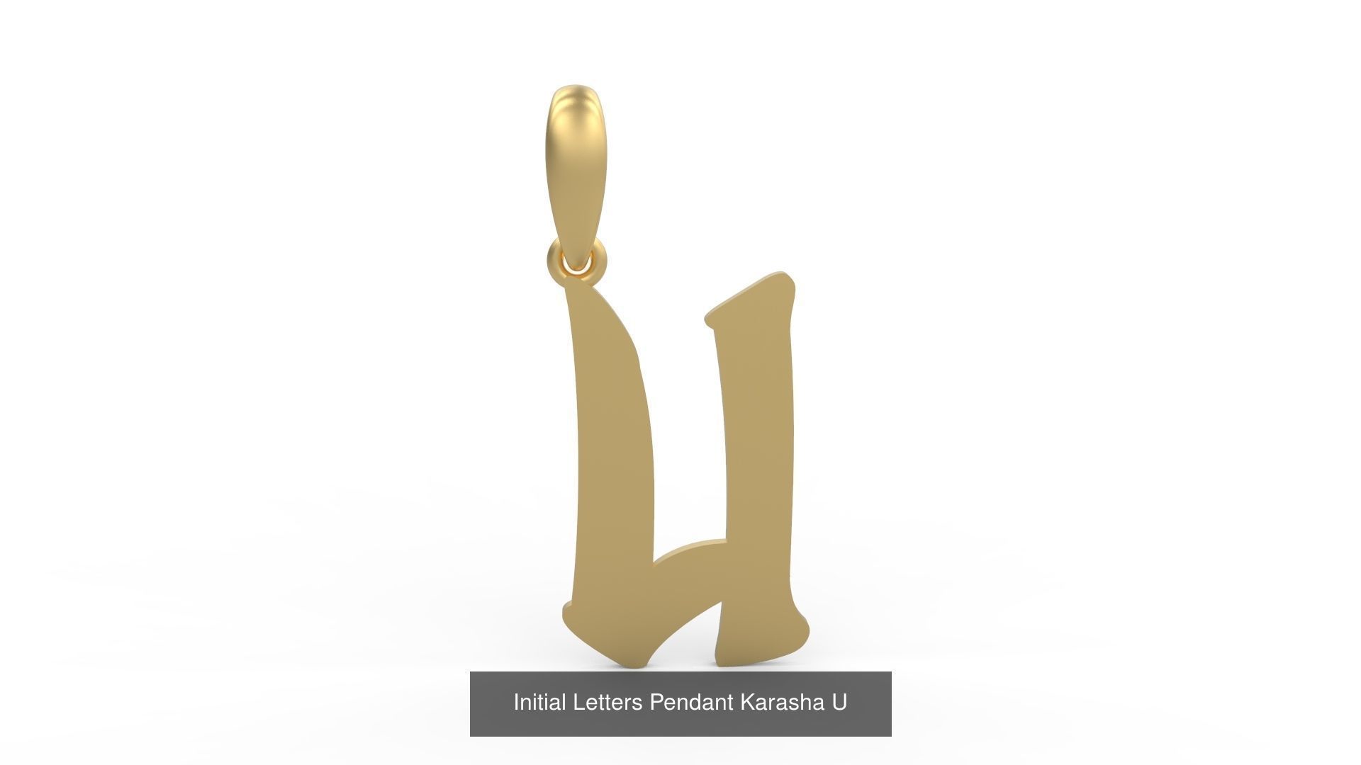 Initial Letters Pendant Alphabets Karasha 3D Model Collection_23