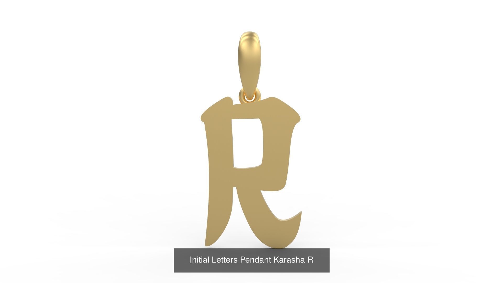 Initial Letters Pendant Alphabets Karasha 3D Model Collection_20