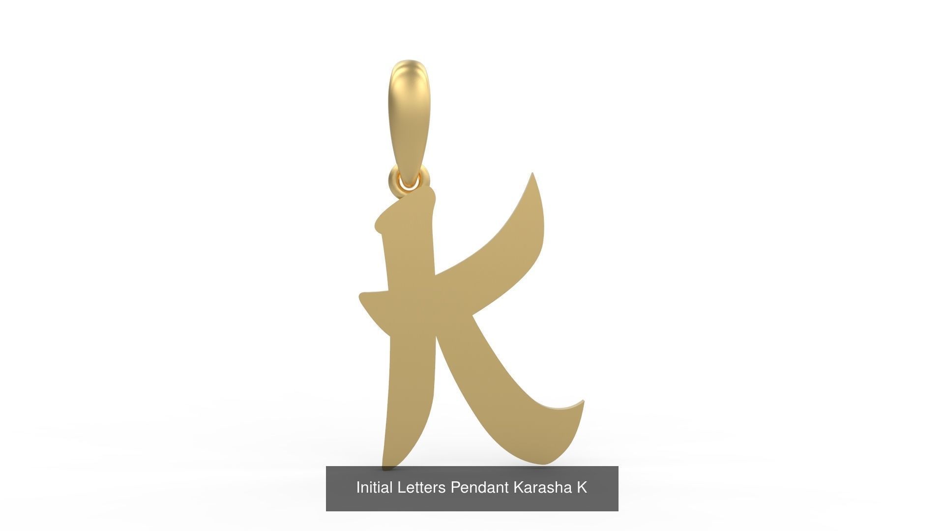 Initial Letters Pendant Alphabets Karasha 3D Model Collection_13