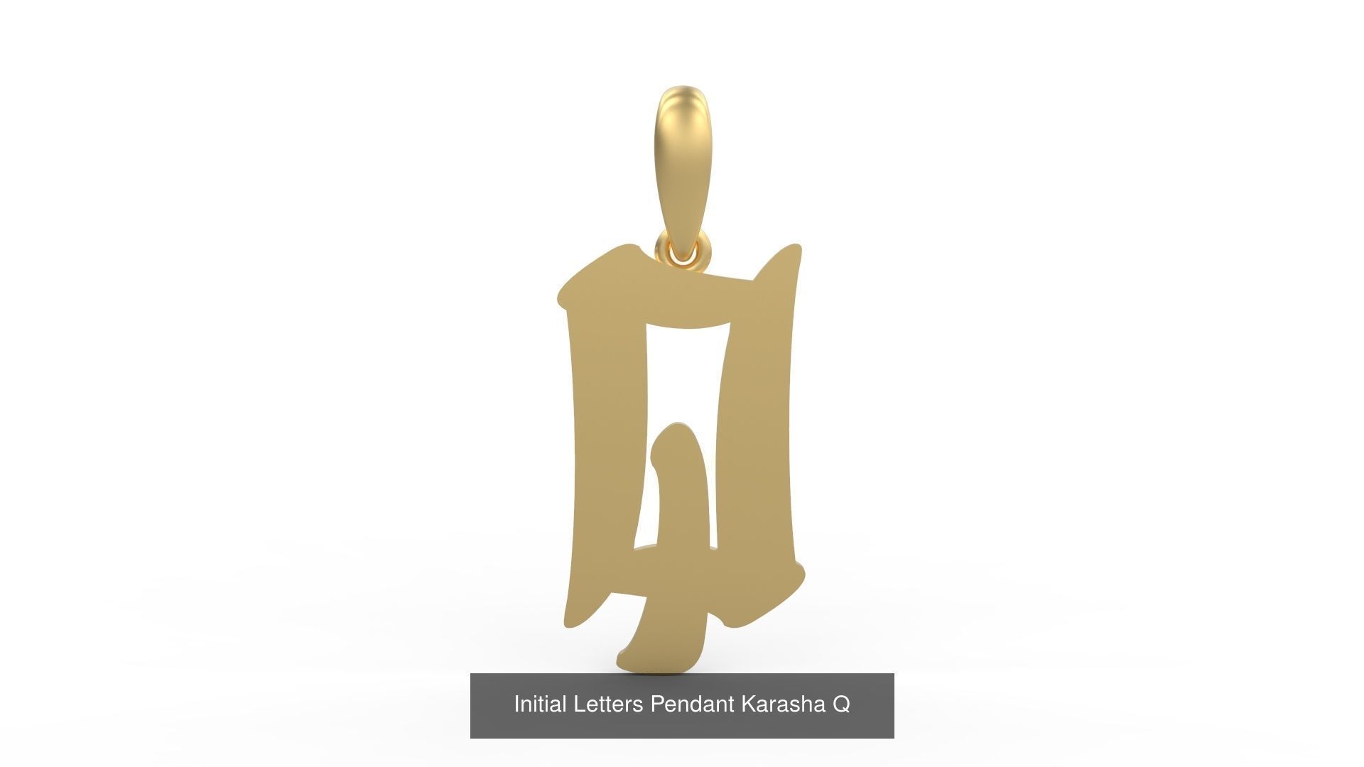 Initial Letters Pendant Alphabets Karasha 3D Model Collection_19