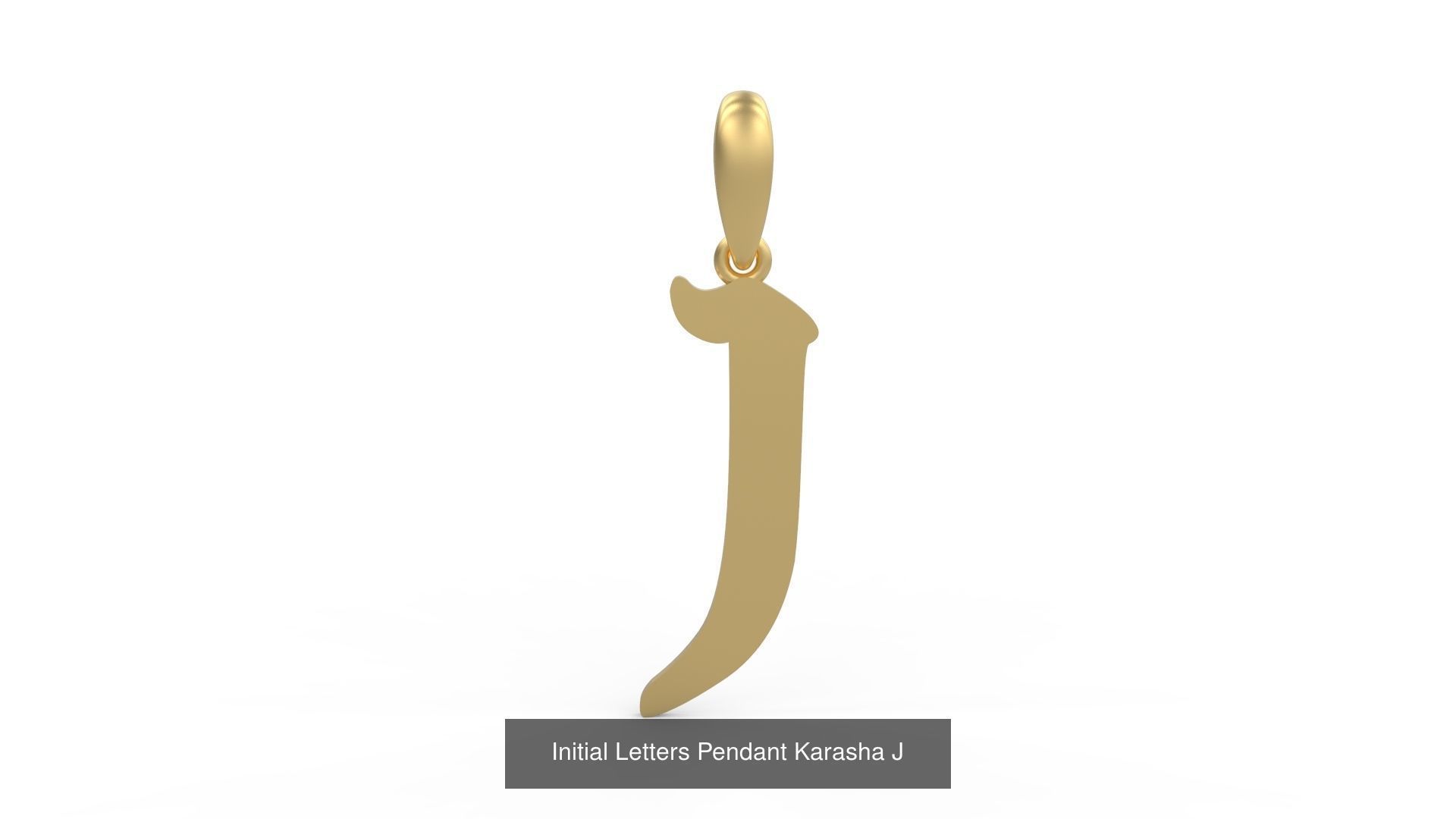 Initial Letters Pendant Alphabets Karasha 3D Model Collection_12