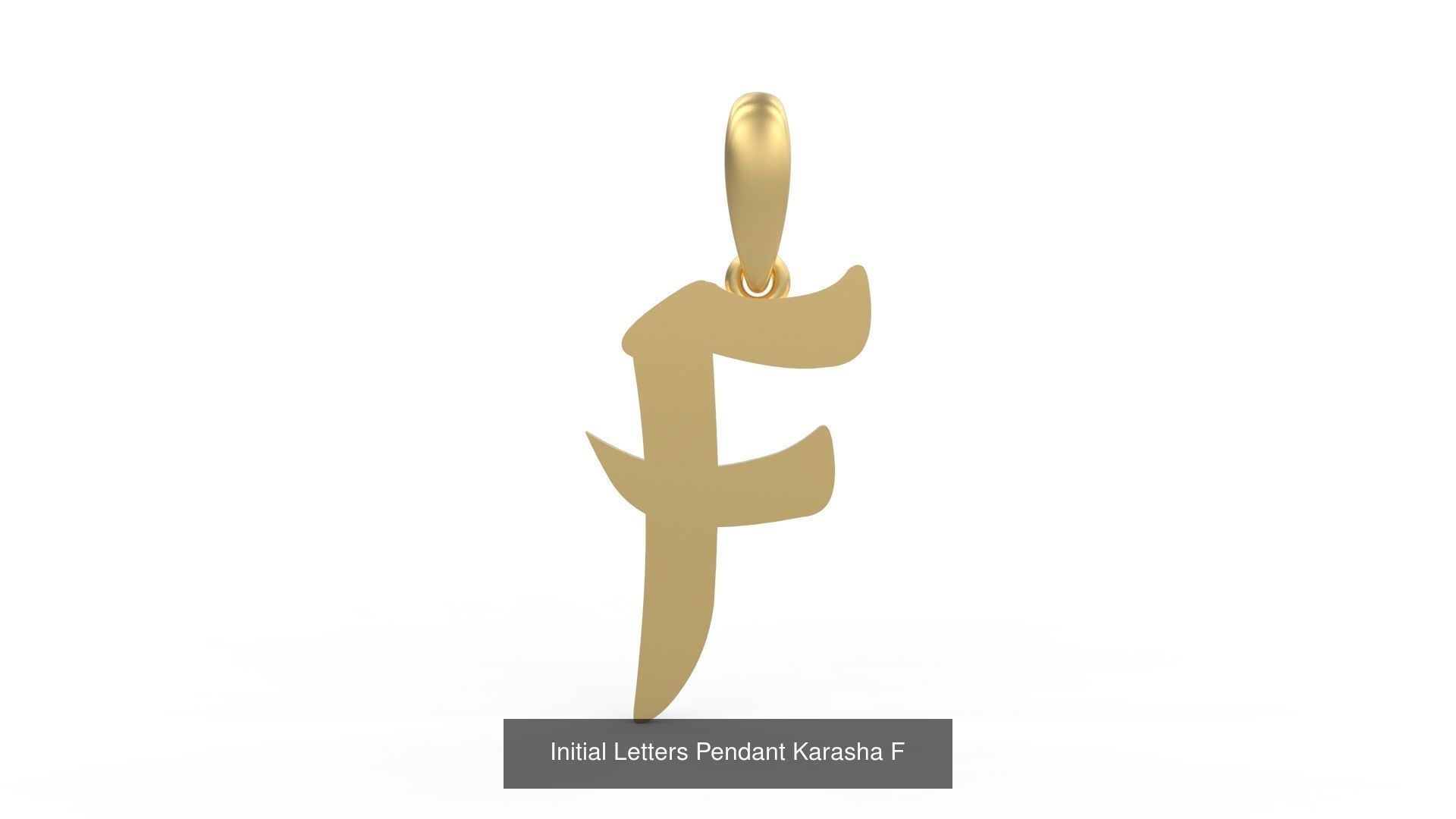 Initial Letters Pendant Alphabets Karasha 3D Model Collection_8