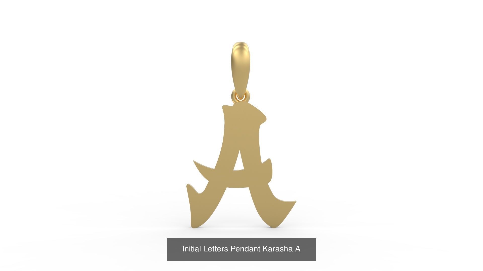 Initial Letters Pendant Alphabets Karasha 3D Model Collection_3