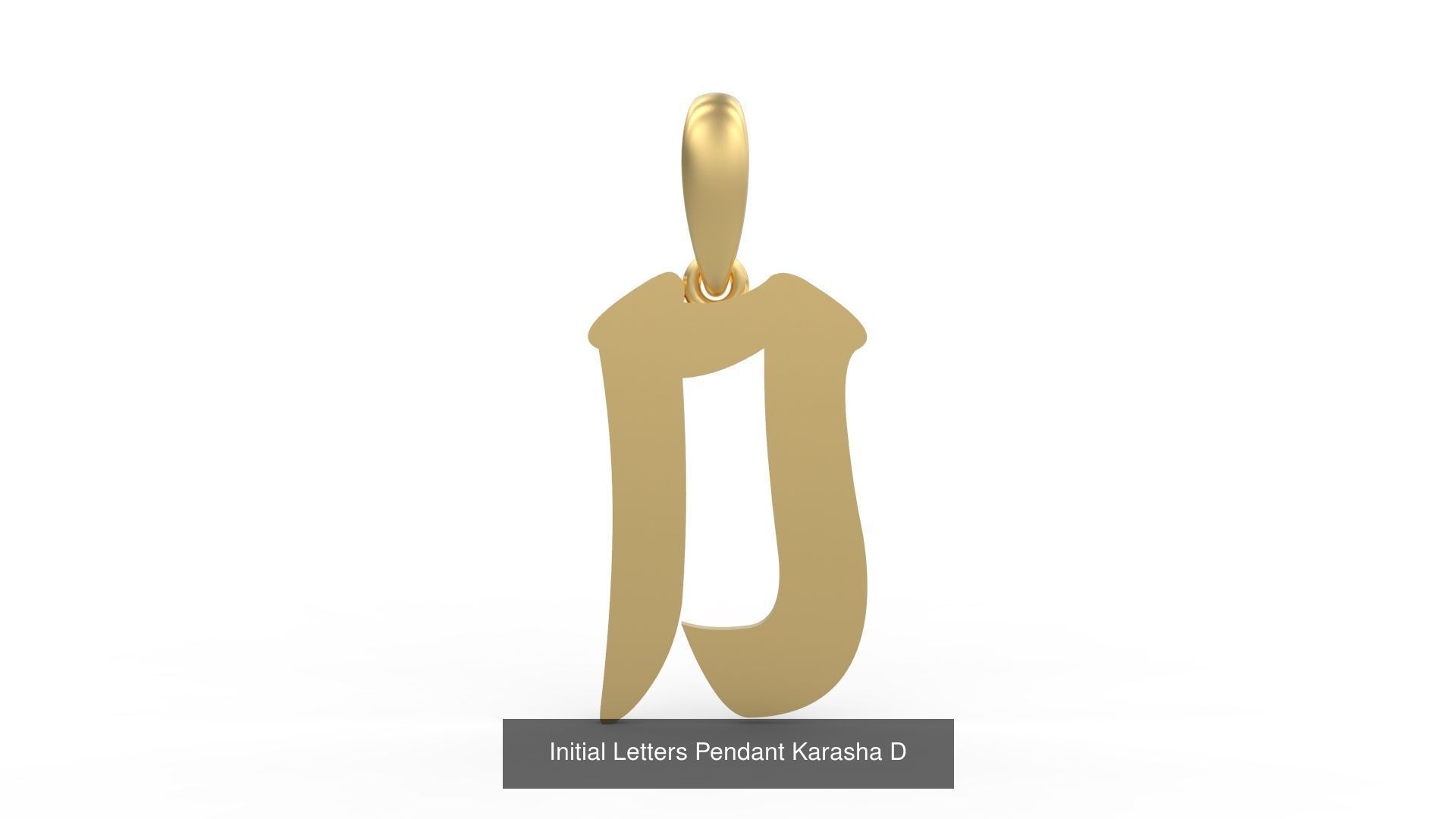 Initial Letters Pendant Alphabets Karasha 3D Model Collection_6