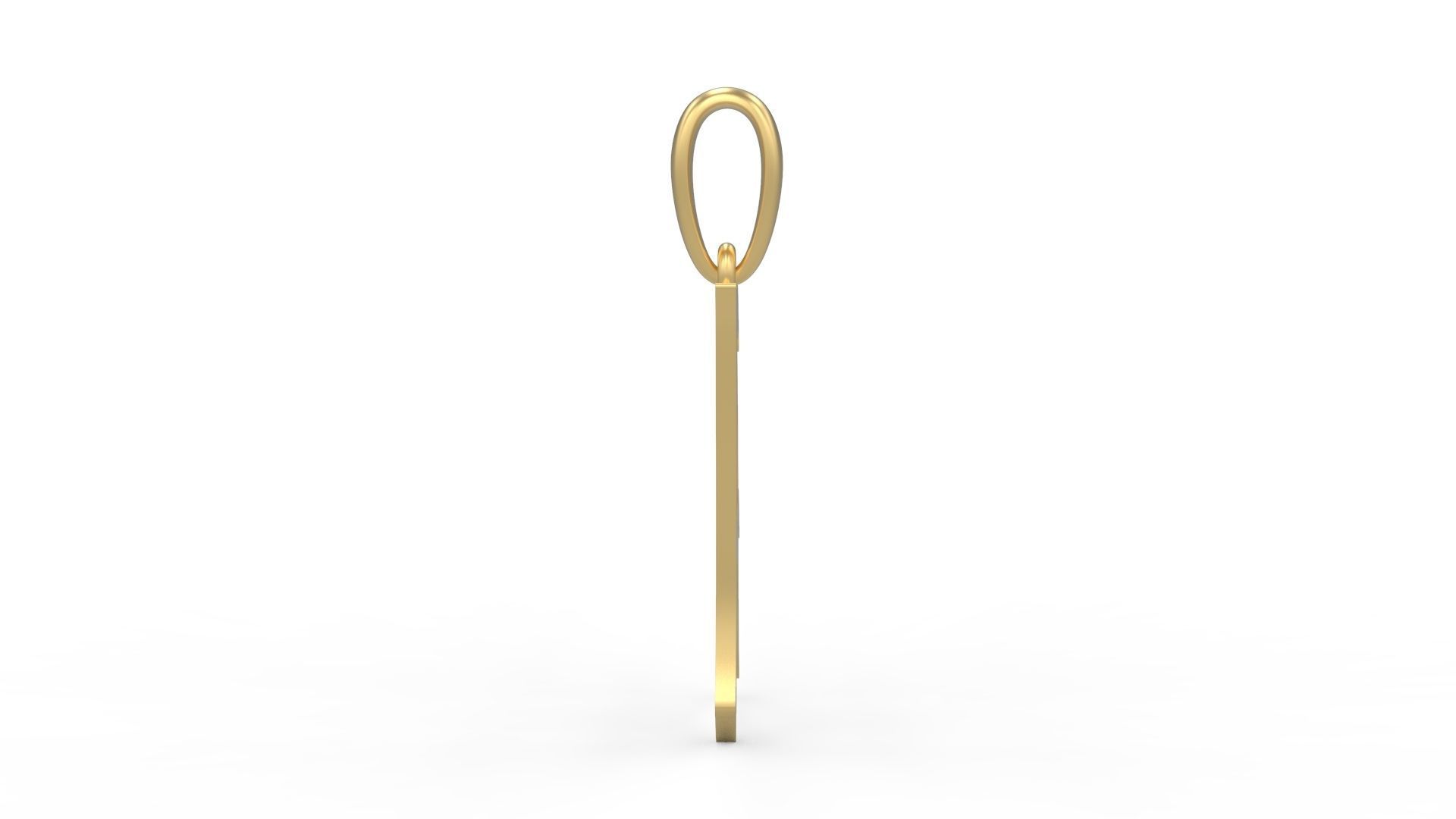 Initial Letters Pendant King Malik A 3D print model_2