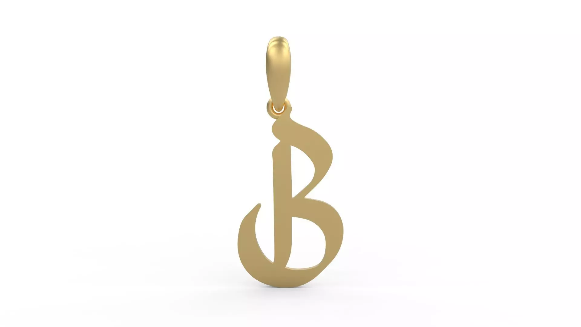 Initial Letters Pendant King Malik B 3D print model_0