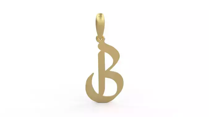 Initial Letters Pendant King Malik B 3D print model