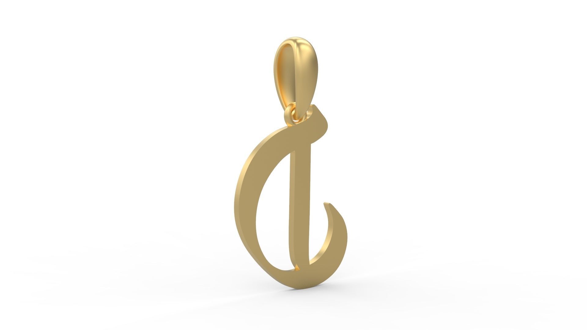 Initial Letters Pendant King Malik D 3D print model_3