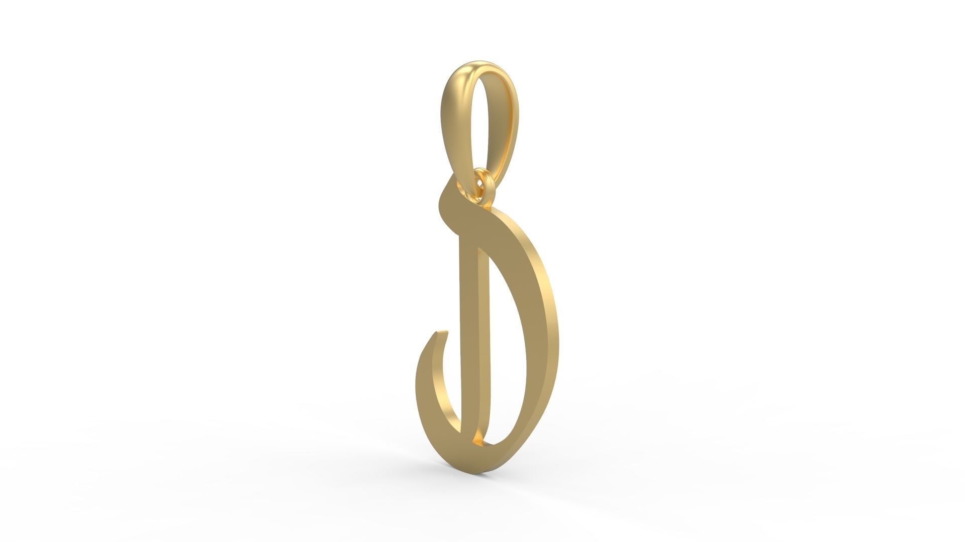 Initial Letters Pendant King Malik D 3D print model_1