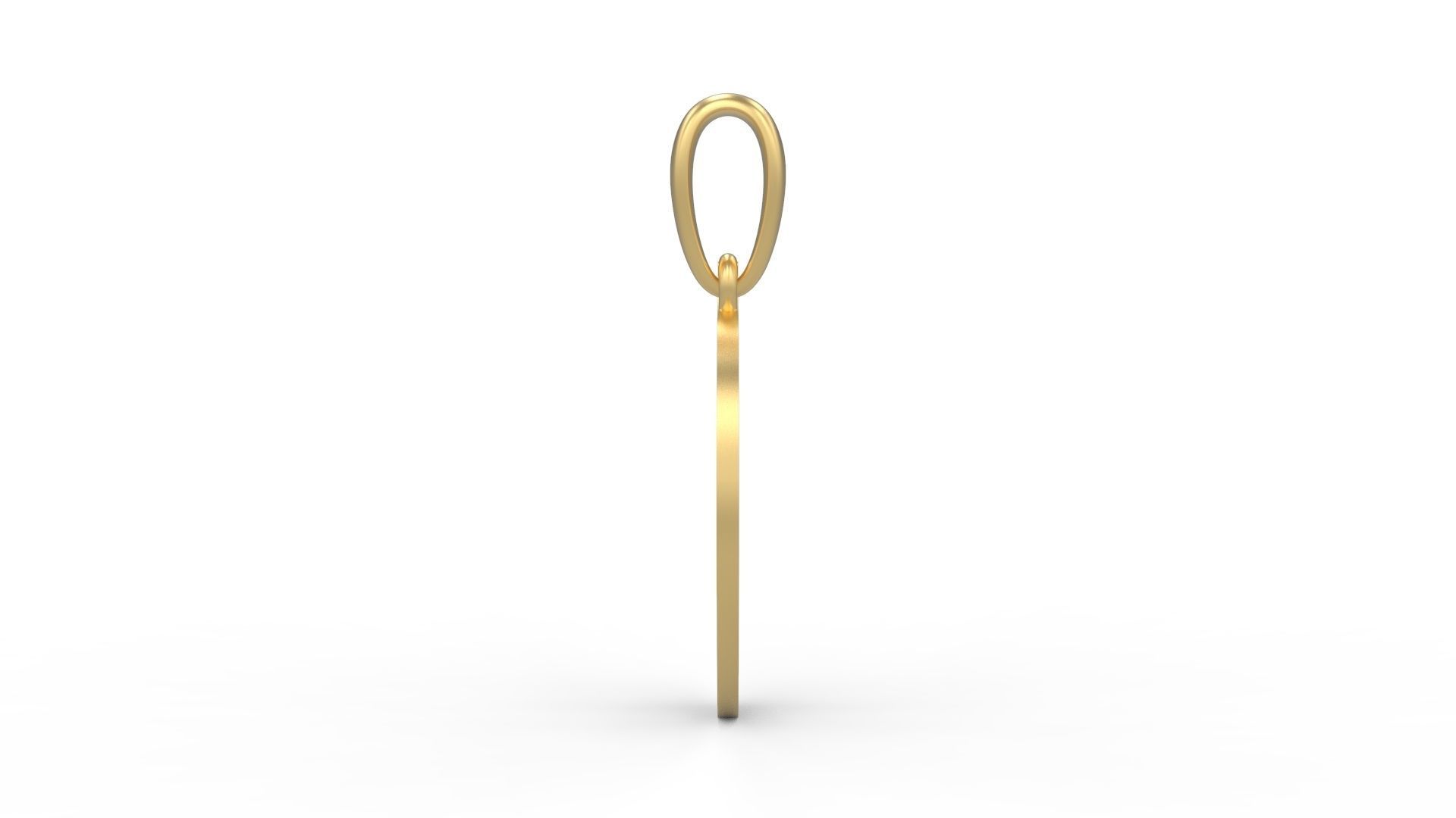 Initial Letters Pendant King Malik D 3D print model_2