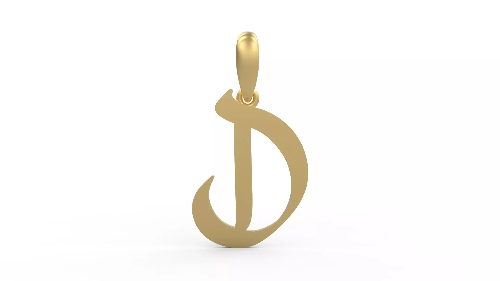 Initial Letters Pendant King Malik D 3D print model_0
