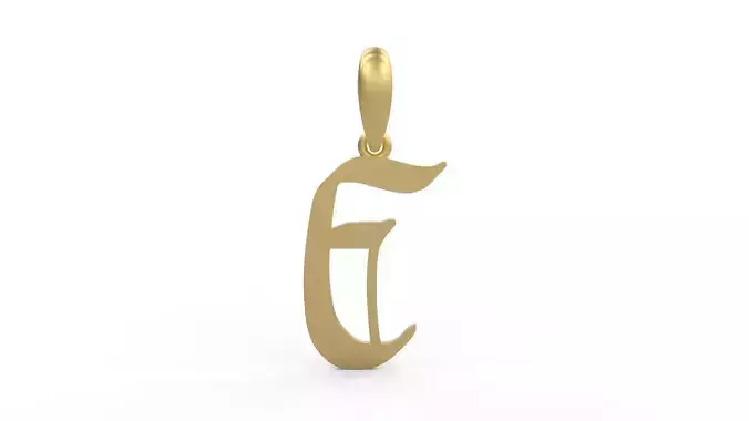 Initial Letters Pendant King Malik E 3D print model
