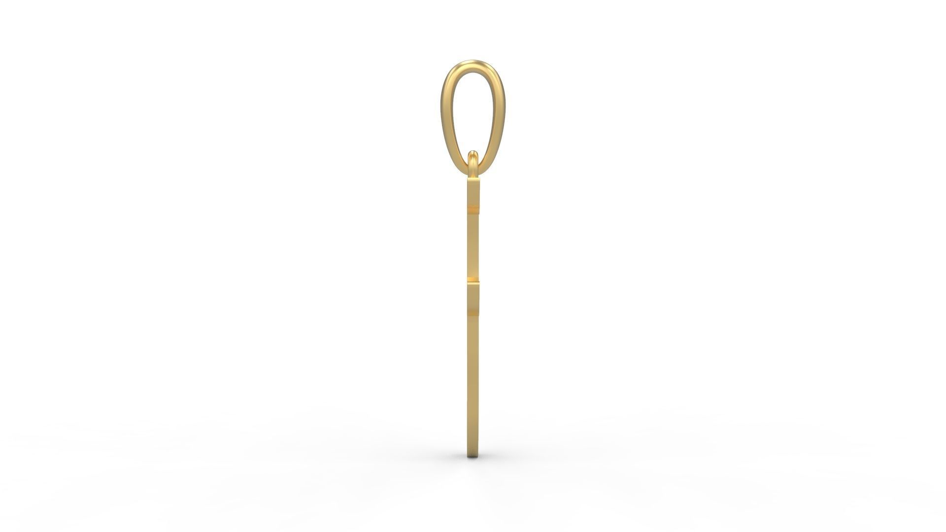 Initial Letters Pendant King Malik F 3D print model_2