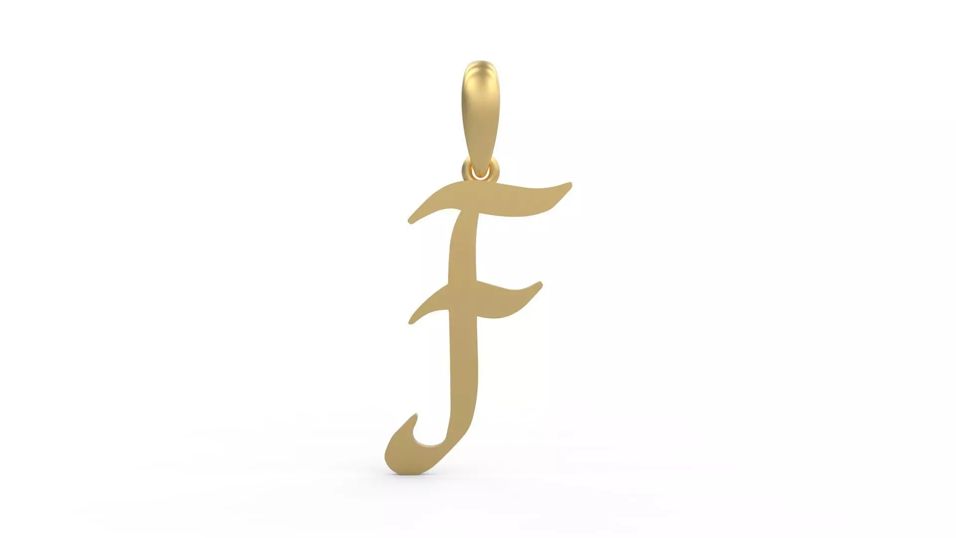 Initial Letters Pendant King Malik F 3D print model_0