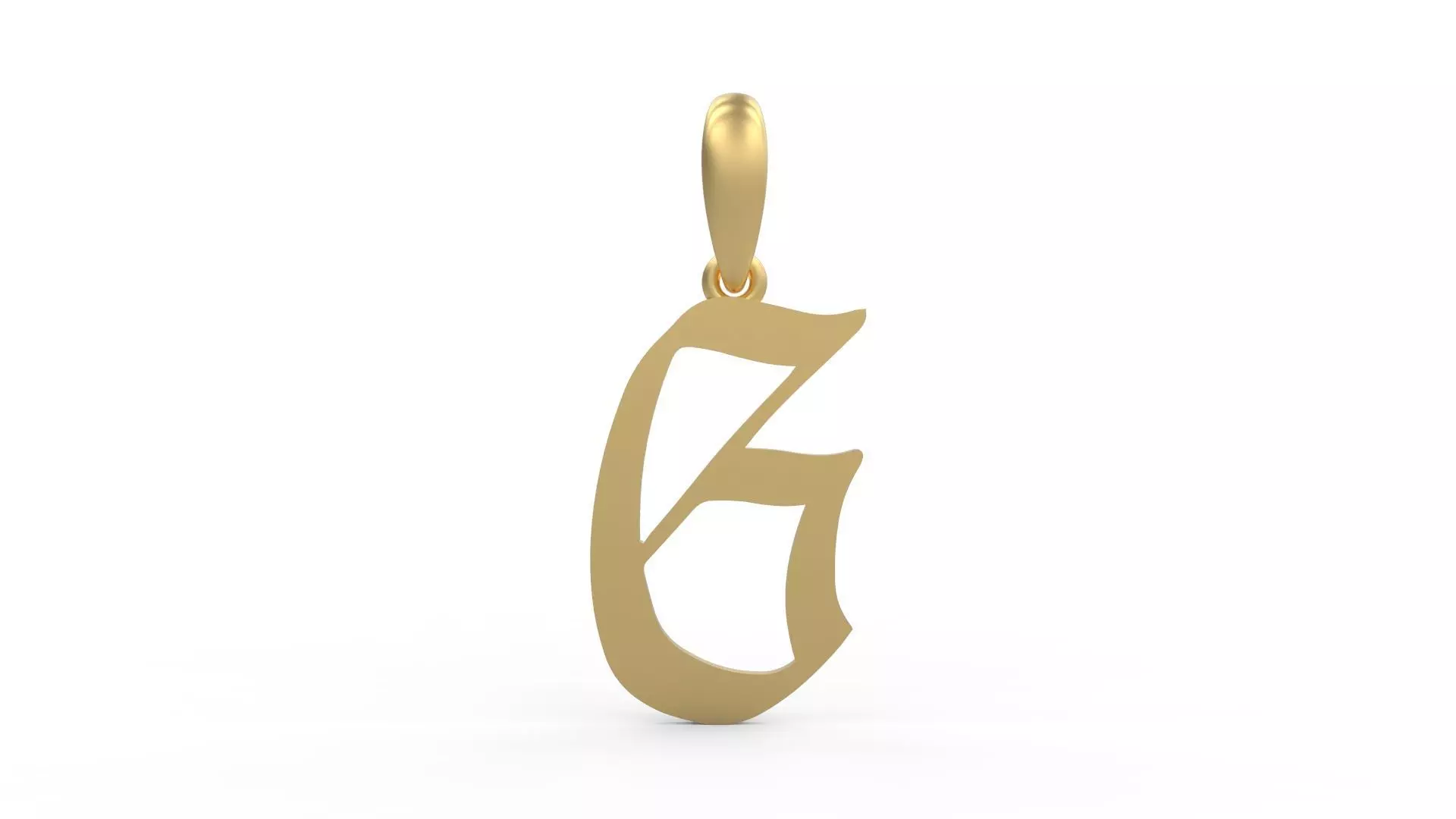 Initial Letters Pendant King Malik G 3D print model_0
