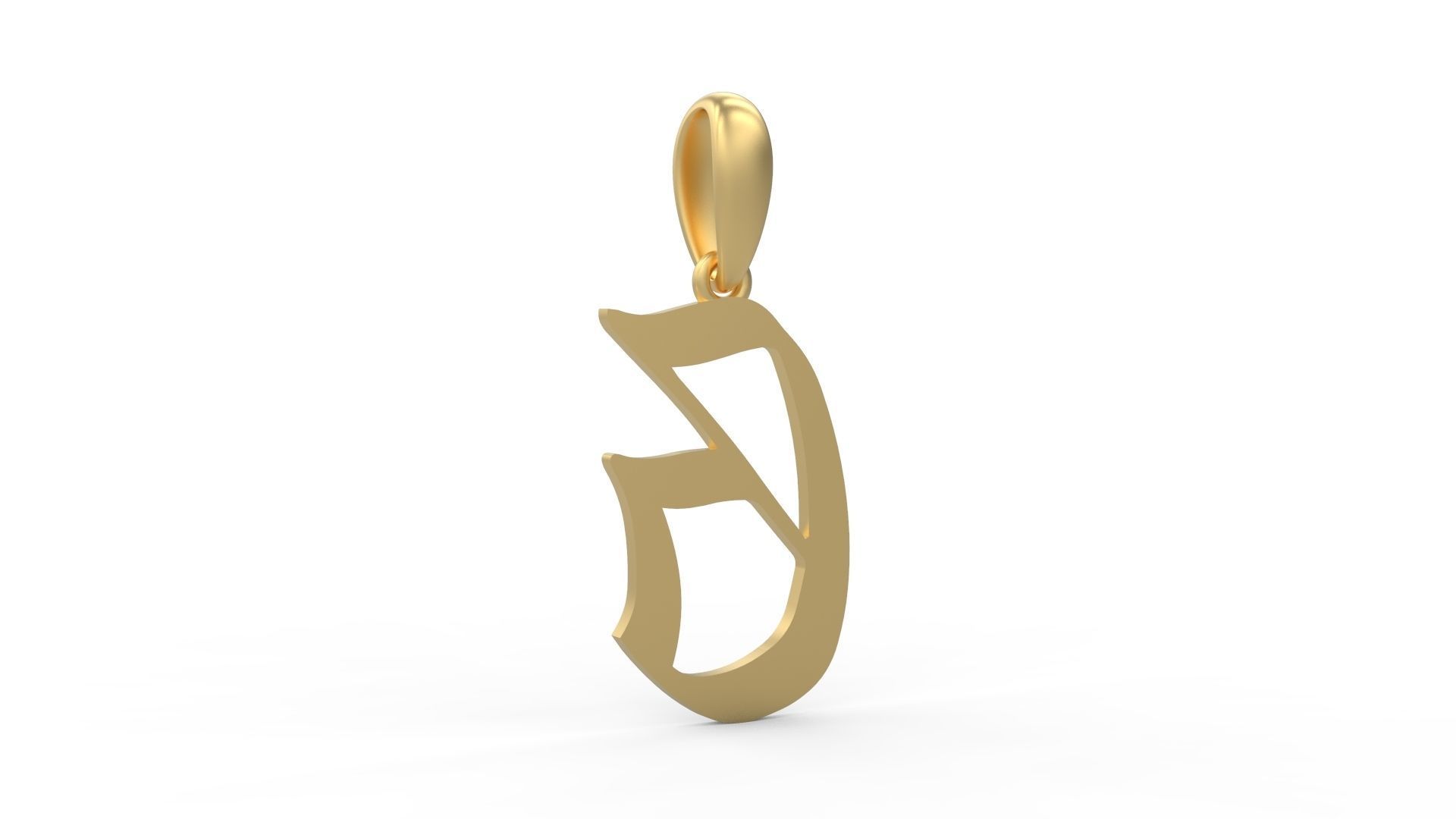 Initial Letters Pendant King Malik G 3D print model_3
