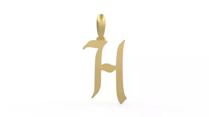 Initial Letters Pendant King Malik H 3D print model