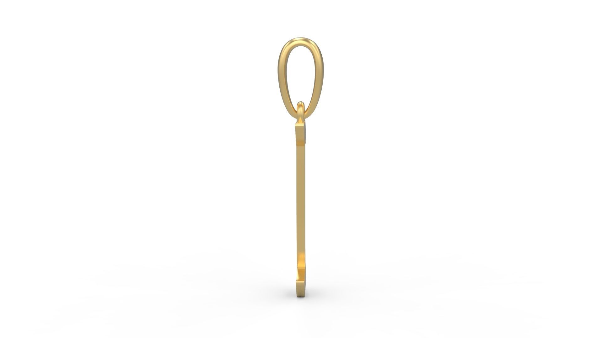 Initial Letters Pendant King Malik I 3D print model_2