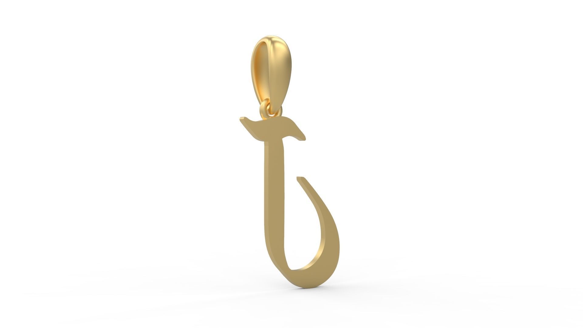 Initial Letters Pendant King Malik J 3D print model_3