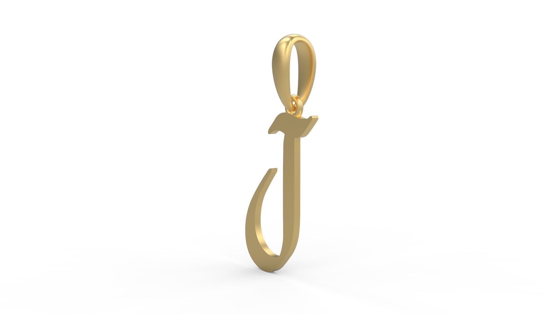 Initial Letters Pendant King Malik J 3D print model_1