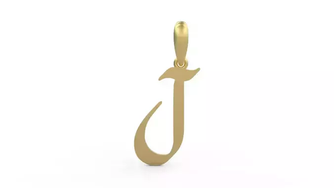 Initial Letters Pendant King Malik J 3D print model