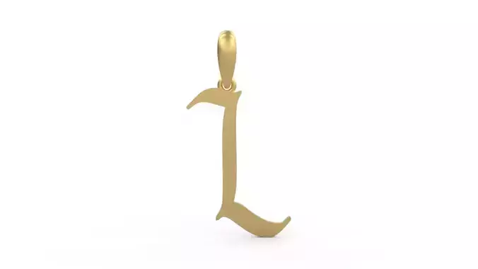 Initial Letters Pendant King Malik l 3D print model