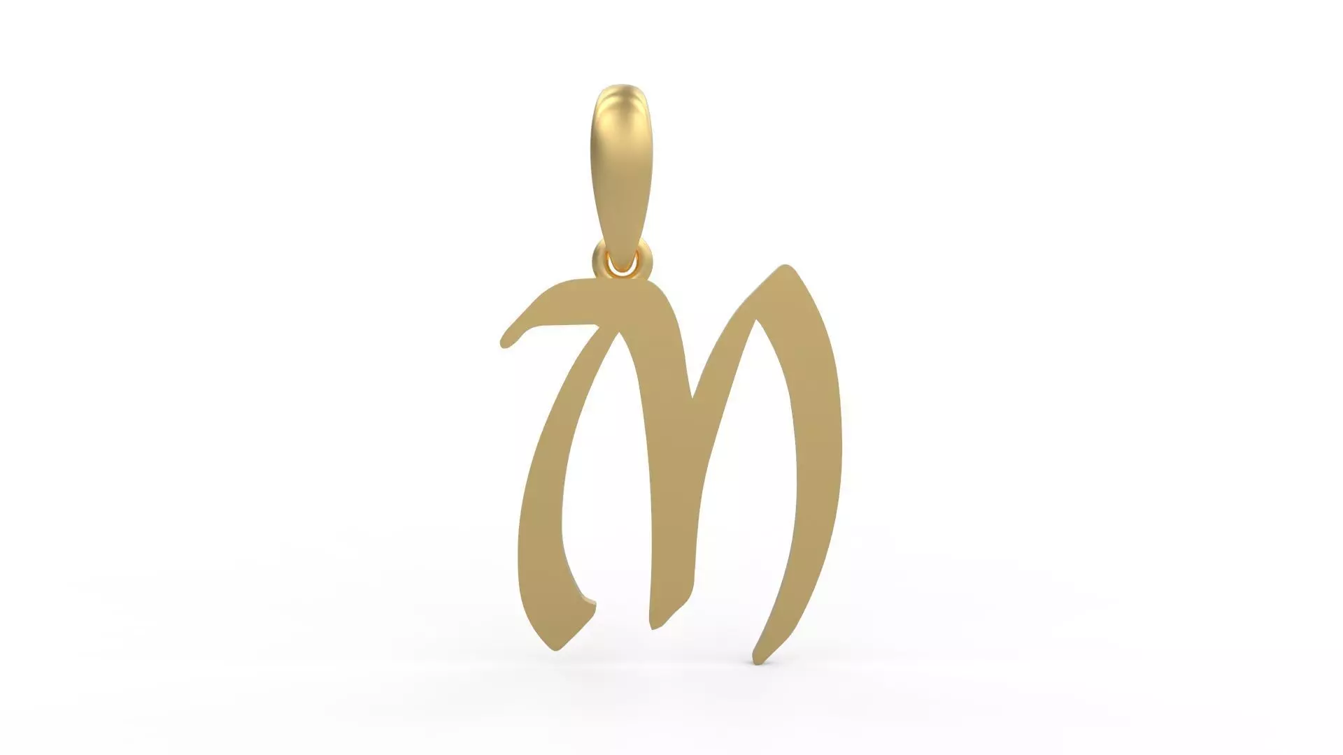 Initial Letters Pendant King Malik M 3D print model_0